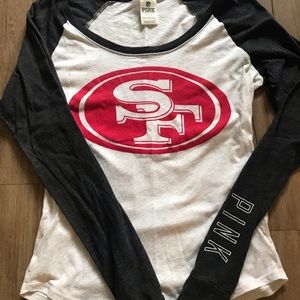 💕VS PINK SF 49ERS SHIRT SIZE SMALL💕